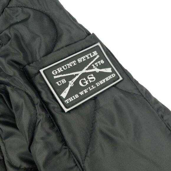 Grunt Style Jacket Men Large Puffer Full Zip Packable Black Hooded Quilted NWOT - Picture 5 of 12